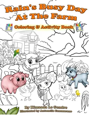 Libro da colorare Rain's Busy Day At The Farm (Giornata di lavoro alla fattoria) - Rain's Busy Day At The Farm Coloring Book