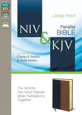 Bibbia a due facce-PR-NIV/KJV-Stampa grande - Side-By-Side Bible-PR-NIV/KJV-Large Print