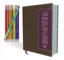 Niv, Bibbia delle belle parole da colorare e set regalo da 8 matite, in pelle morbida, marrone: centinaia di versi da colorare - Niv, Beautiful Word Coloring Bible and 8-Pencil Gift Set, Leathersoft, Brown: Hundreds of Verses to Color