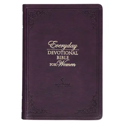 Bibbia NLT Bibbia devozionale per le donne New Living Translation, pelle vegana, rilievo viola - NLT Holy Bible Everyday Devotional Bible for Women New Living Translation, Vegan Leather, Purple Debossed