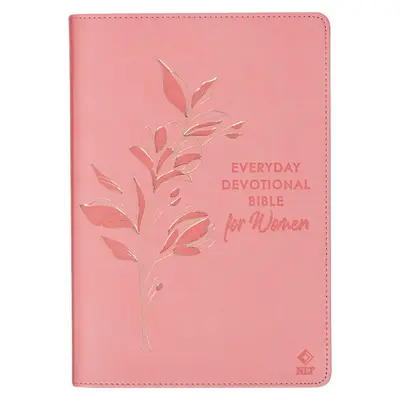 Bibbia NLT Bibbia devozionale per le donne New Living Translation, pelle vegana, rilievo rosa - NLT Holy Bible Everyday Devotional Bible for Women New Living Translation, Vegan Leather, Pink Debossed