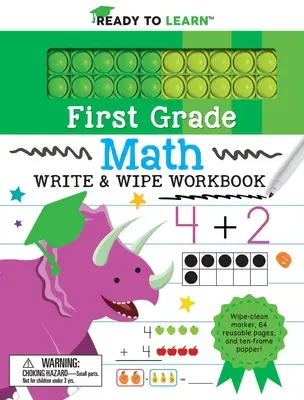 Pronti a imparare: Libro di lavoro di matematica di prima elementare per scrivere e cancellare con il Popper - Ready to Learn: First Grade Math Write & Wipe Workbook with Popper