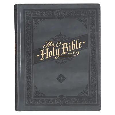 Bibbia KJV, Bibbia per appunti a stampa grande, copertina rigida in ecopelle - Versione di Re Giacomo, grigio - KJV Holy Bible, Large Print Note-Taking Bible, Faux Leather Hardcover - King James Version, Gray