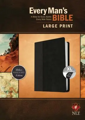 La Bibbia di ogni uomo NLT, stampa grande, Tutone - Every Man's Bible NLT, Large Print, Tutone