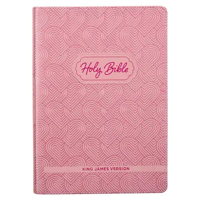 Bibbia per bambini KJV, 40 pagine di aiuti allo studio a colori, pagina di presentazione, pennarello a nastro, Bibbia sacra per bambini dagli 8 ai 12 anni, in ecopelle rosa chiaro con cuori. - KJV Kids Bible, 40 Pages Full Color Study Helps, Presentation Page, Ribbon Marker, Holy Bible for Children Ages 8-12, Light Pink Hearts Faux Leather F