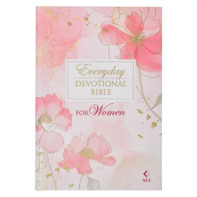 Bibbia NLT Bibbia devozionale per le donne Traduzione vivente, stampa floreale rosa - NLT Holy Bible Everyday Devotional Bible for Women New Living Translation, Pink Printed Floral